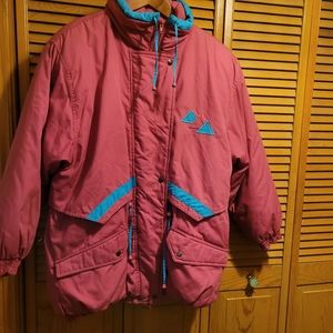 Audasse Pink & Blue Vintage Puff Jacket